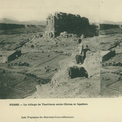 یک کارت پستال استریوگراف موزه‌ی لوور پاریس
