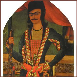 محمدحسن تصویری از شاهزاده بهرام میرزارا در دورهی قاجار نقاشی کرده است.