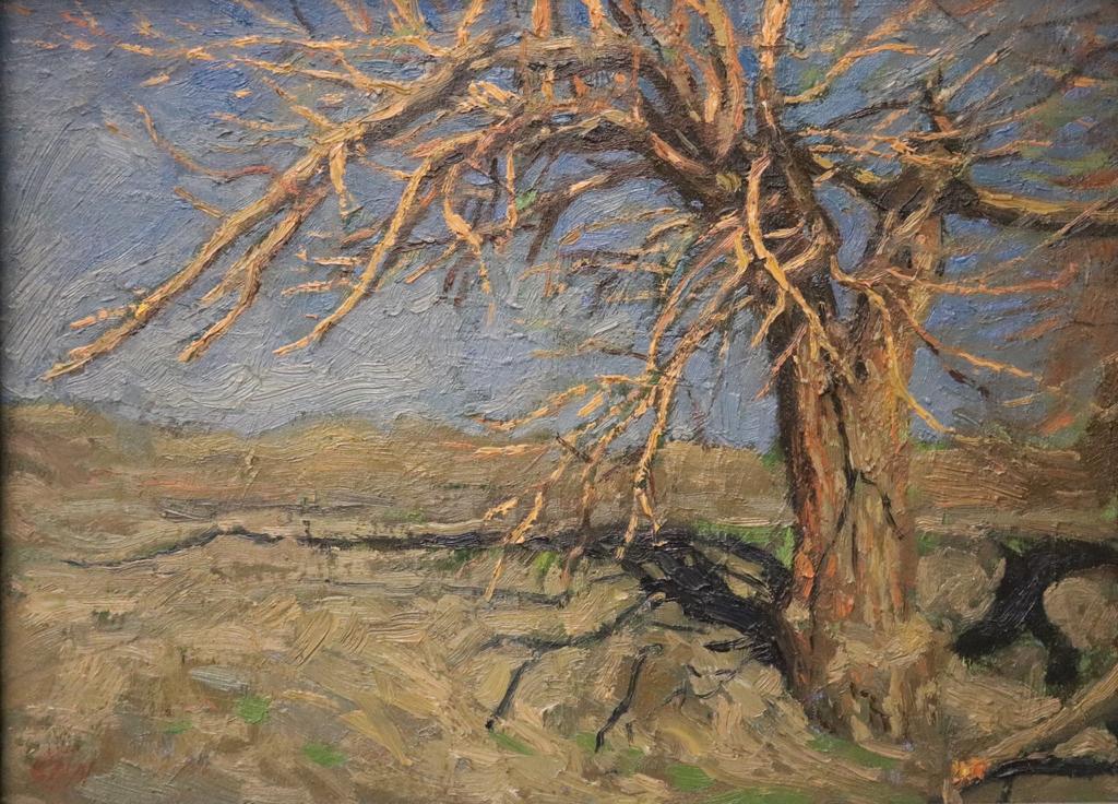 اثری از غلامحسین سهرابی رنگ روغن روی بوم گالری شیرین زمستان ۹۷