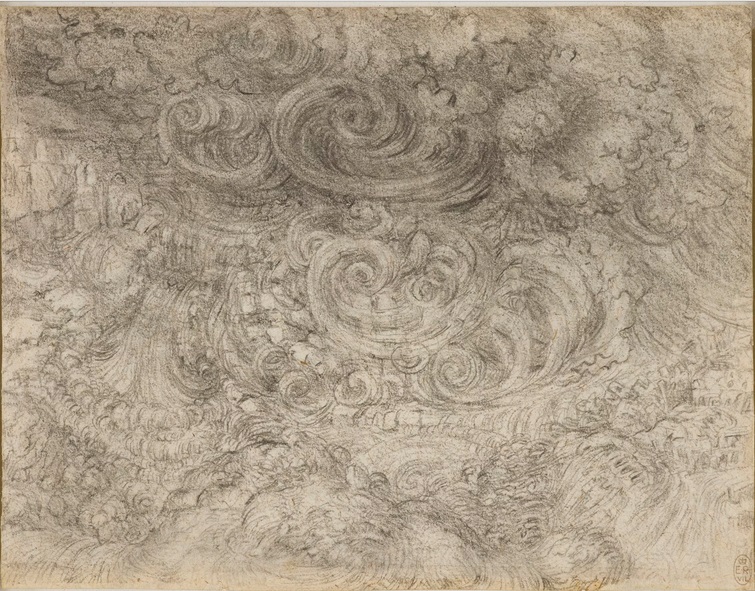 Leonardo da Vinci, a deluge, 1517-18