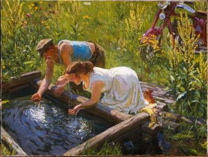 آرکادی پلاستوف، علف‌چینی، ۱۹۴۵ plastov_haymaking Haymaking by Arkady Plastov russian painting realism