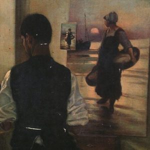 «کارگاه نقاش» اثر علی‌اکبر یاسمی (۱۳۰۲) (بخشی از اثر)
