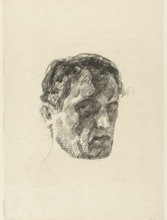edvard munch, self portrait , drawing