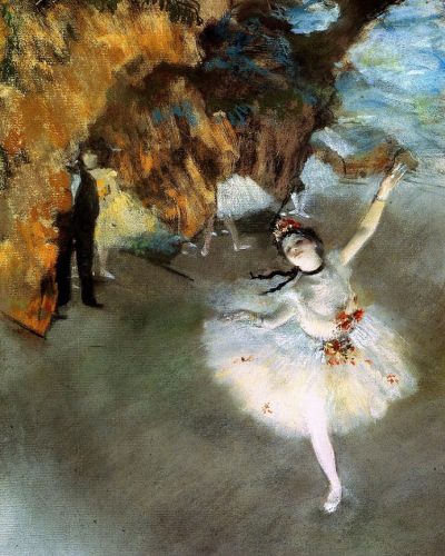 ادگار دگا، ستاره، ۱۸۷۸ ۶۰×۴۴، پاستل و ترکیب‌مواد edgar degas star 1878
